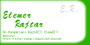 elemer rajtar business card